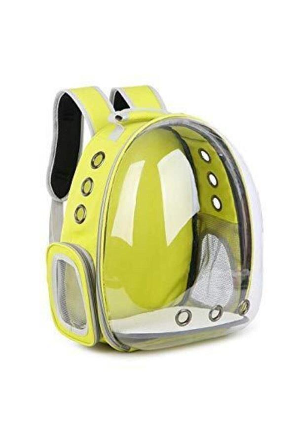 Auracar Şeffaf Sarı Astronot Kapsül Model Kedi Köpek Taşıma Çantası - Image 1