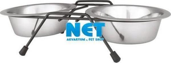 DDWF2BCP 2qt Ayaklı İkili Metal Mama Kabı ø21 Cm 1.89 L - Image 1