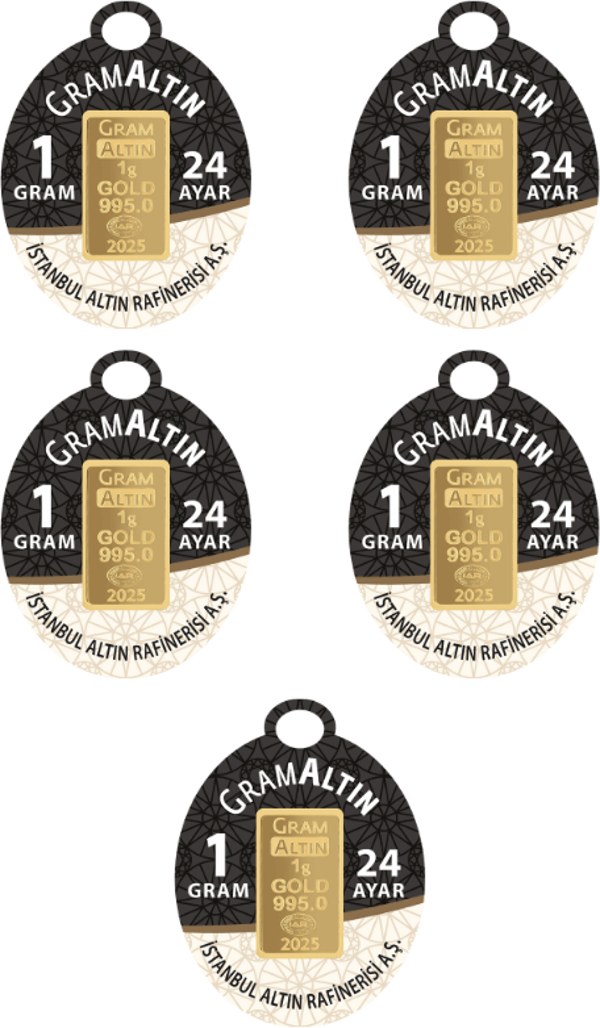 5 GRAM 24 AYAR İAR GRAMALTIN ( 1gr x 5 Adet ) - Image 1