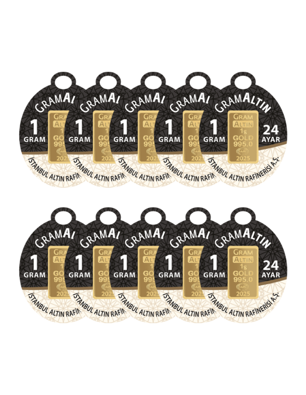 10 GRAM 24 AYAR İAR GRAMALTIN ( 1gr x 10 Adet ) - Image 1