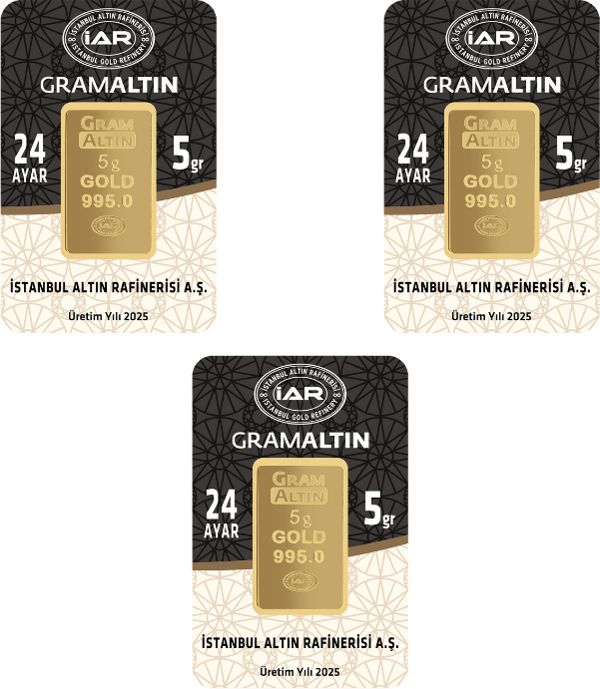 15 GRAM 24 AYAR İAR GRAMALTIN ( 5gr x 3 Adet ) - Image 1