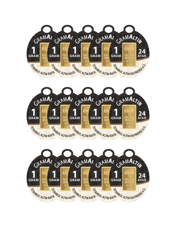 15 GRAM 24 AYAR İAR GRAMALTIN ( 1gr x 15 Adet ) - Image 1
