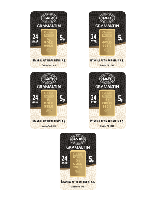 25 GRAM 24 AYAR İAR GRAMALTIN ( 5gr x 5 Adet ) - Image 1