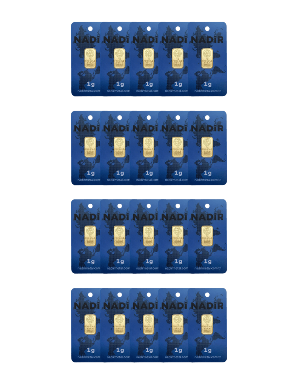 NadirGold 20 Gr Külçe Altın ( 1gr x 20 Adet ) - Image 1