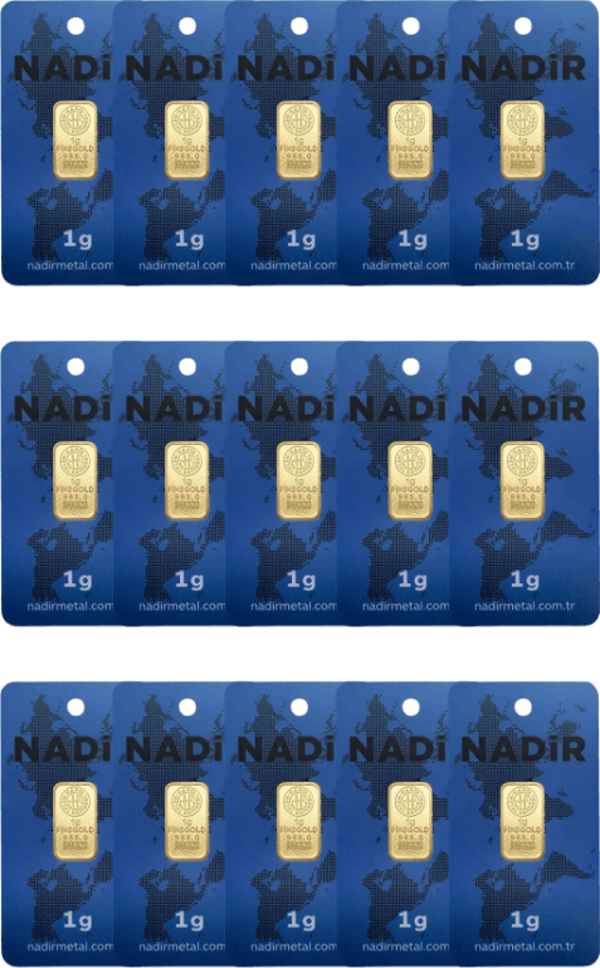 NadirGold 15 Gr Külçe Altın ( 1gr x 15 Adet ) - Image 1