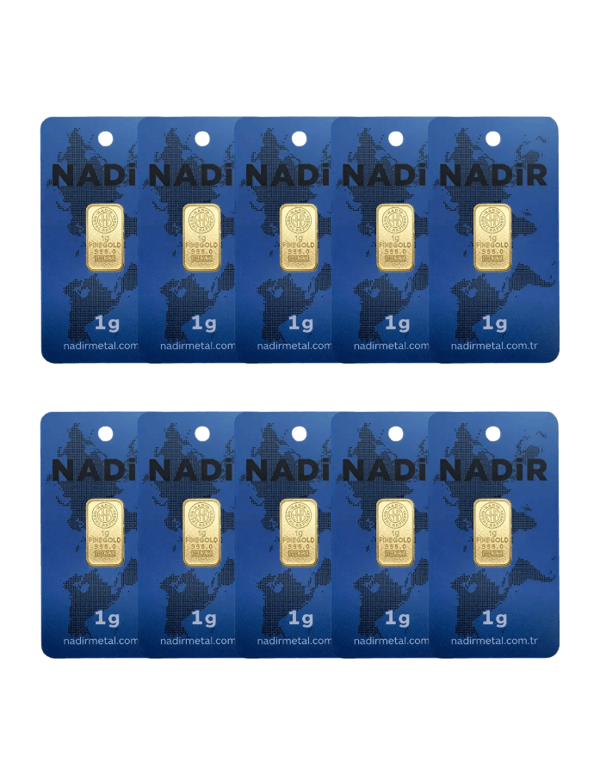 NadirGold 10 Gr Külçe Altın ( 1gr x 10 Adet ) - Image 1