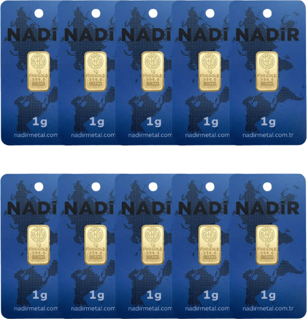 NadirGold 10 Gr Külçe Altın ( 1gr x 10 Adet ) - Image 1