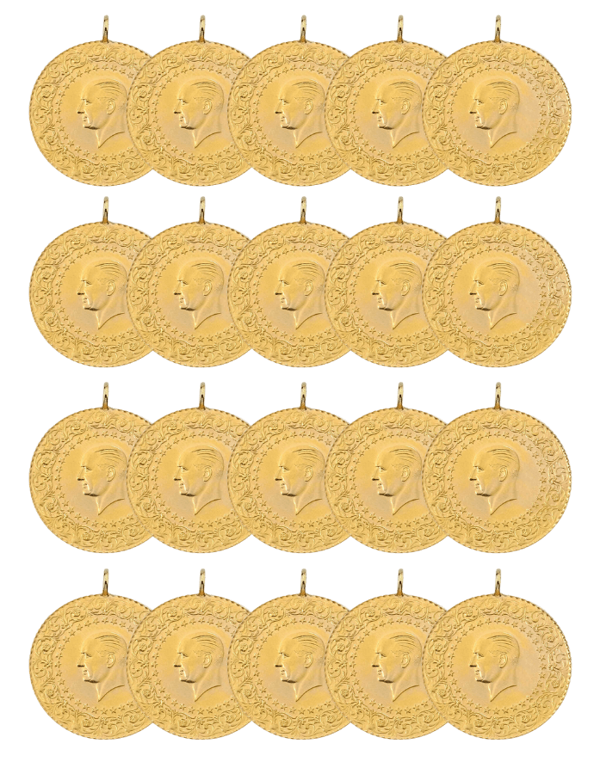 20 Adet Eski Tarihli Çeyrek Altın - Image 1