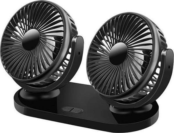 Ally Çift Başlıklı Araç Fanı Oto Fan Vantilatör R-8037 - Image 1