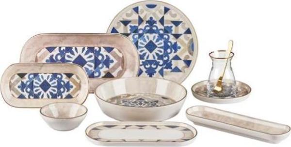 Glore İstanbul Assos Kahvaltı Takımı Takımı 41 Parça 92154 - Image 1