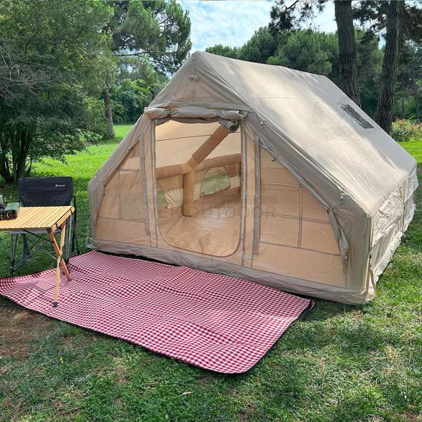 Yek Outdoor 420D Oxford 12 Kişilik 4 Mevsim Soba Çıkışlı Şişme Kamp Çadırı – Pompalı, 400x300x210 cm - Image 1