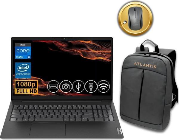 Lenovo V15  i7-1355U 8GB 1TB M.2 SSD 83A100KXTR ATL66  15.6" Fdos Notebook +Çanta&Mouse - Image 1