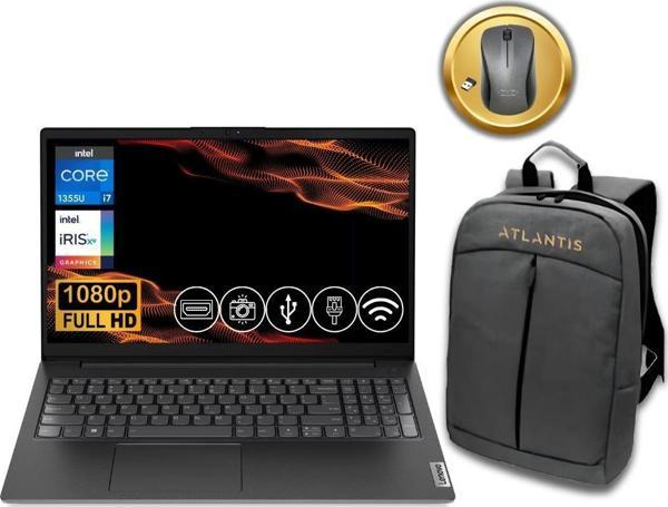 Lenovo V15  i7-1355U 16GB 256 GB M.2 SSD 83A100KXTR ATL68  15.6" Fdos Notebook +Çanta&Mouse - Image 1