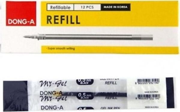 Mikasso My-Gel Refill 0.5 Iğne Uçlu Kalem Yedeği 1 Kutu (12 Adet) – Siyah - Siyah - Image 1