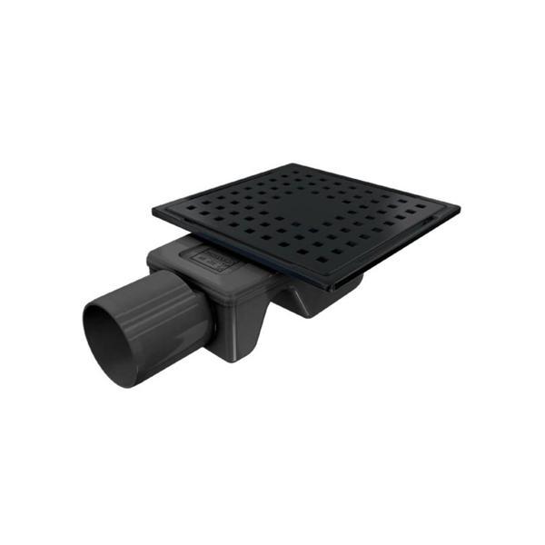 VALTEMO İNOKS BASE 50 IZGARALI  15*15 YAN ÇIKIŞLI  (SİYAH) - Image 1