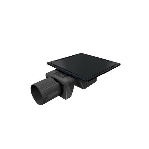 VALTEMO İNOKS TRENDY 50 IZGARALI YAN ÇIKIŞ 15*15 (SİYAH) - Image 1
