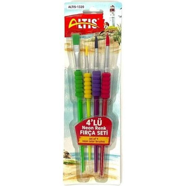 Altıs Neon 4'Lü Fırça Seti - Image 1