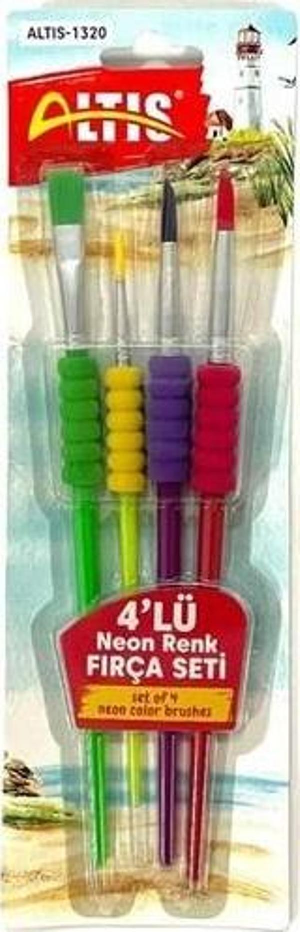 Altıs Neon 4'Lü Fırça Seti - Image 1