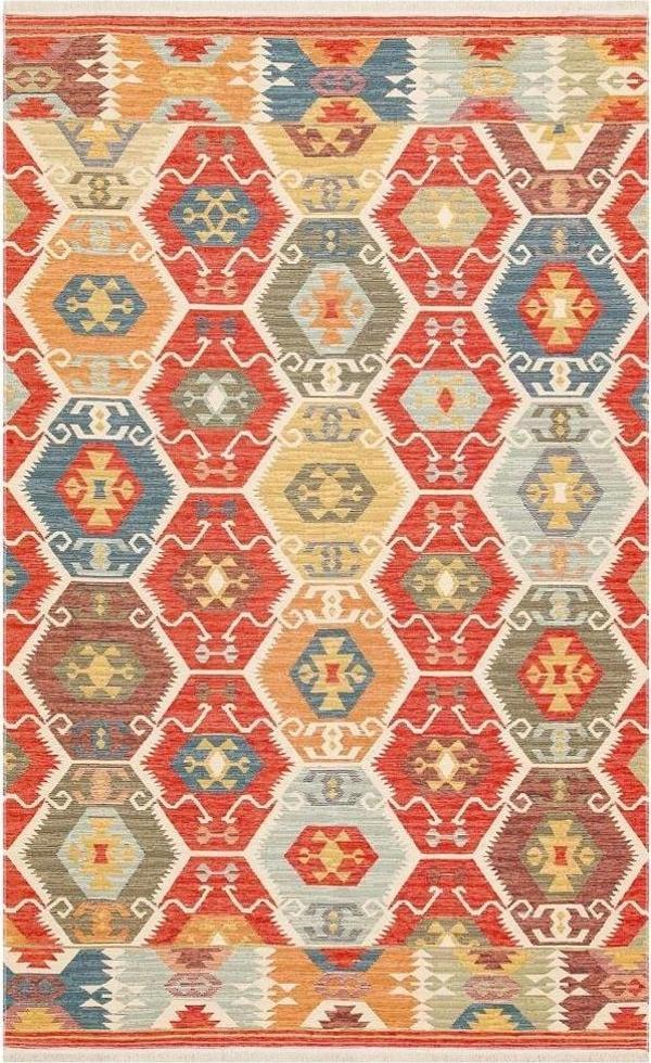 Hoom Rugs VGT 06 Red Yıkanabilir Çift Taraflı Otantik Halı - Image 1