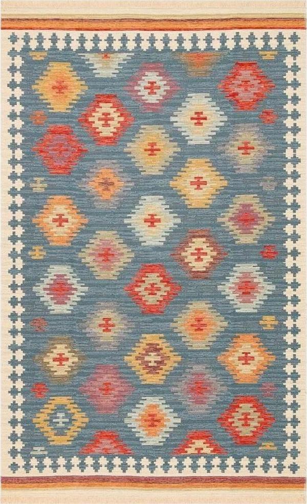 Hoom Rugs VGT 04 Navy Yıkanabilir Çift Taraflı Otantik Halı - Image 1