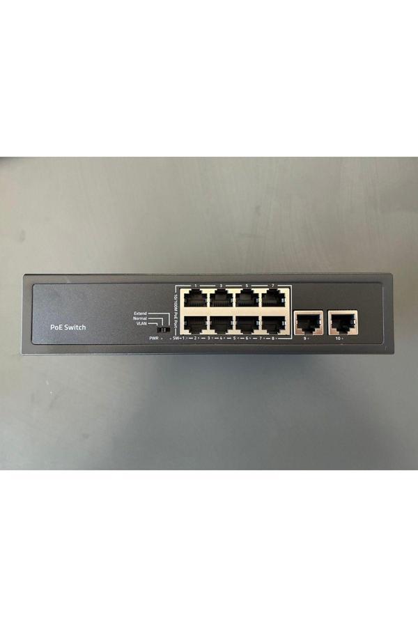 İsee Iss-4010P 8 Port Poe+ 10-100 Mbps 2 Port 10-100 Uplink Switch - Image 1