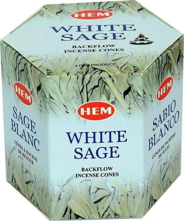 Geri Akış Şelale Beyaz Adaçayı Kokulu 40 Konik Tütsü - White Sage Backflow Incense Cones - Image 1