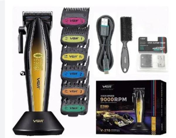 Vgr V-270 Profesyonel Saç Kesme Makinesi, 9000 Rpm Yüksek Hızlı Motor ve LED Ekran - Image 1