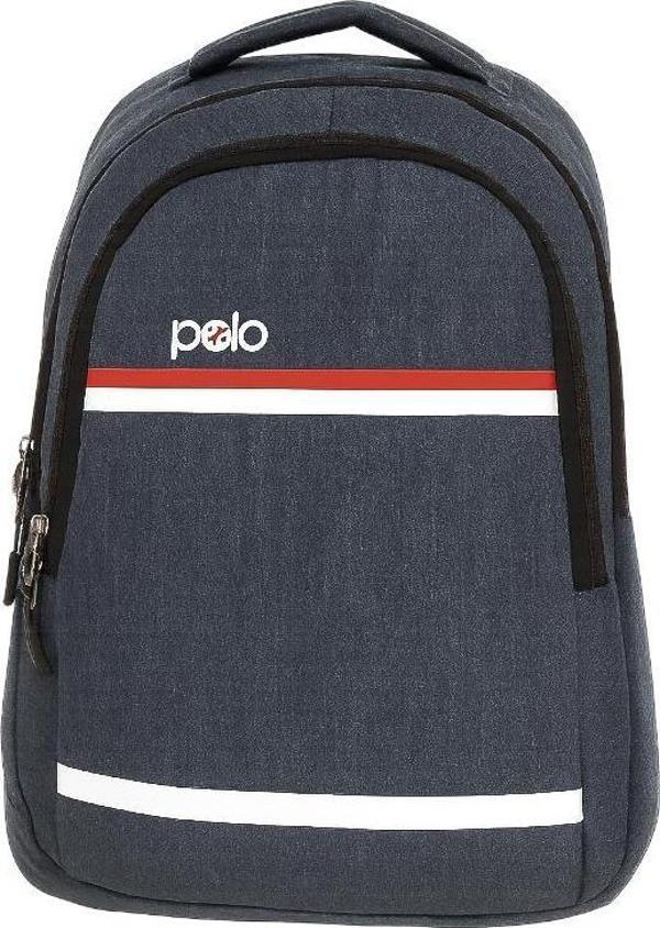 Temel My Polo Sırt Çantası Kırmızı Beyaz Çizgili Lacivert 8860 - Image 1