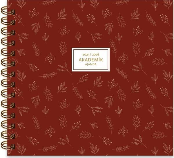 Keskin 16*16 Spiralli Akademik Ajanda - Bordo - Image 1