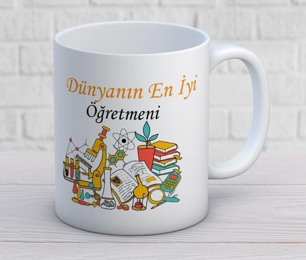 Dünyanın En İyi Öğretmeni - Öğretmenler Günü Temalı Baskılı Kupa Bardak Mod2 - Image 1