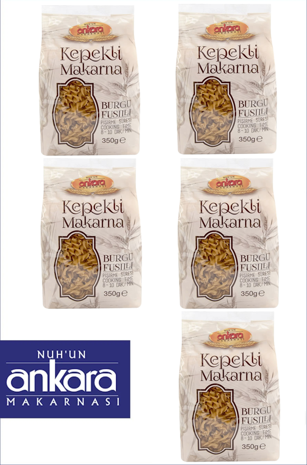 Nuh'un Ankara Kepekli Burgu Makarna 350 gr X 5 Adet - Image 1