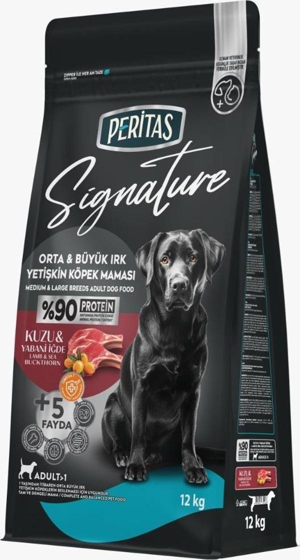 Signature Kuzulu Orta ve Büyük Irk Yetişkin Köpek Maması 12 Kg - Image 1