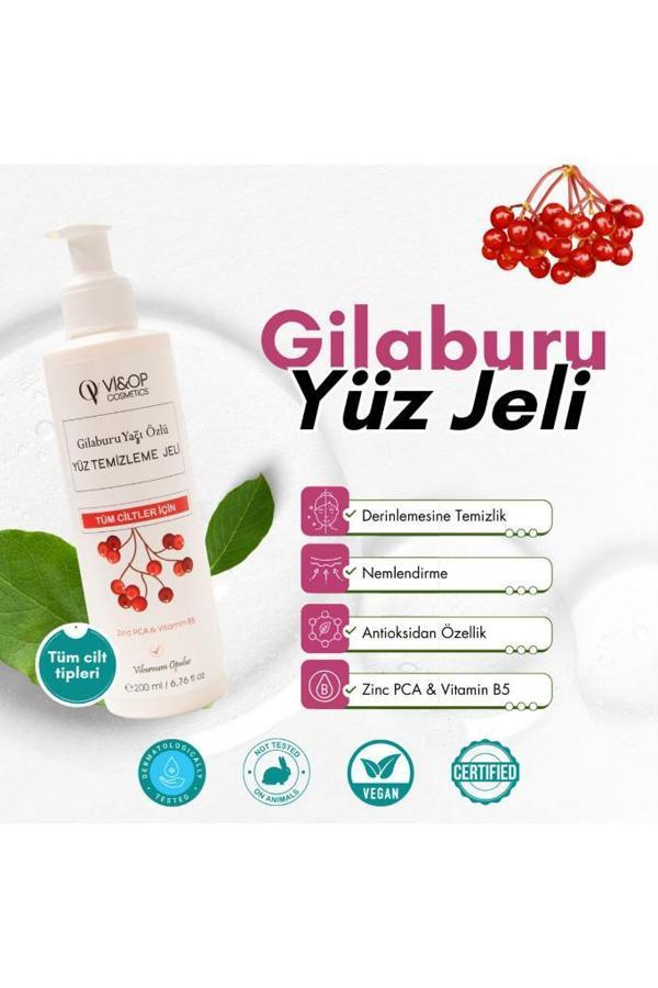 Vi&Op Cosmetics Gilaburu Yağı Özlü Yüz Temizleme Jeli - Image 1