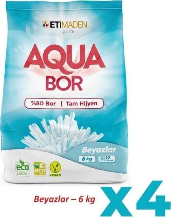 Eti Maden Boron Beyazlar için Aqua Bor Deterjan 4 x 6 KG - Image 1