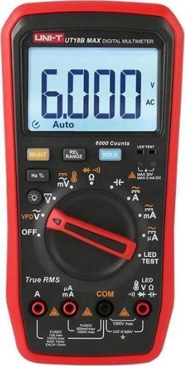 Luxury, Dijital Ölçü Aleti -Dijital Multimetre  UNI-T  UT 18B MAX - Image 1