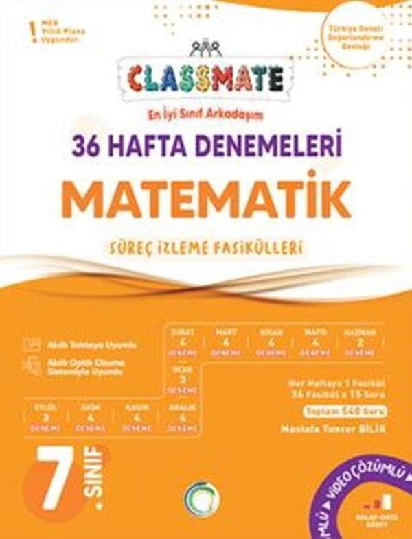Okyanus Yayınları 7. Sınıf Matematik Classmate 36 Hafta Denemeleri - Okyanus Eğitim - Image 1