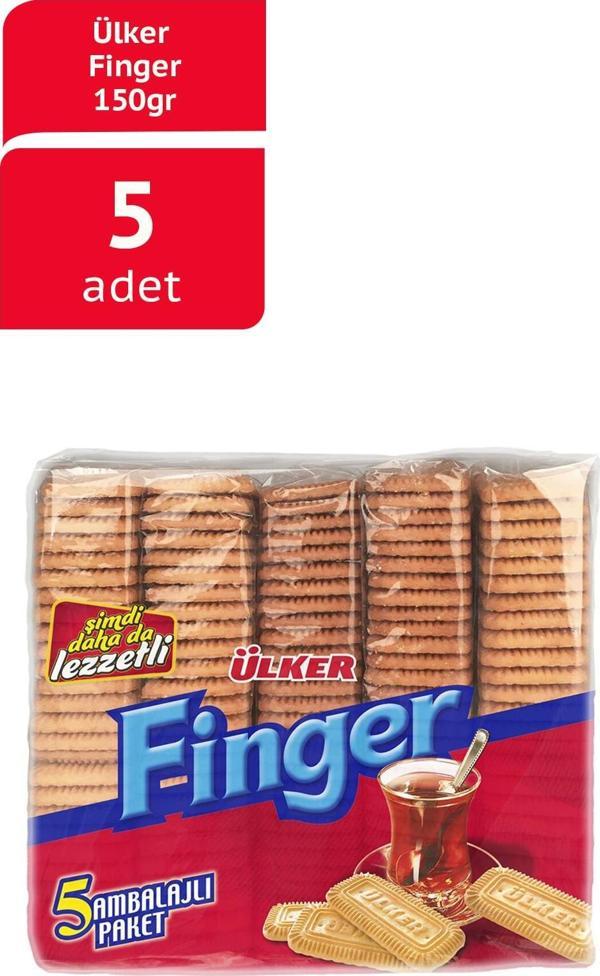 Ülker Finger Bisküvi 150 Gram 5li Paket x5 Adet - Image 1