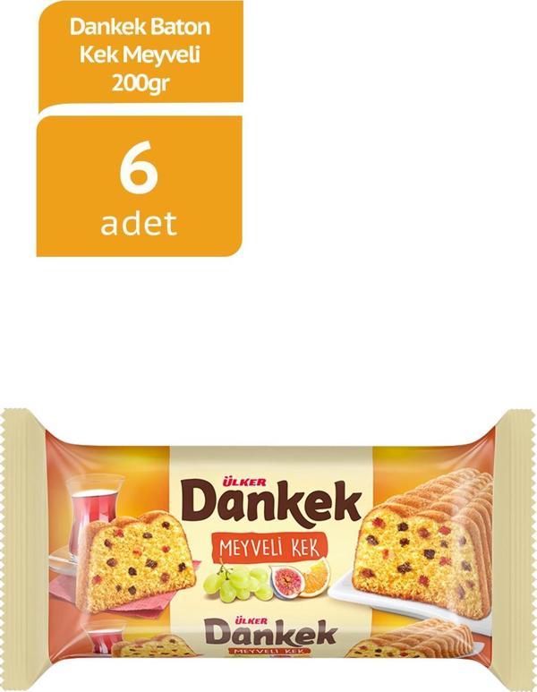 ÜLKER DANKEK BATON KEK MEYVELİ 200GR x6 ADET - Image 1