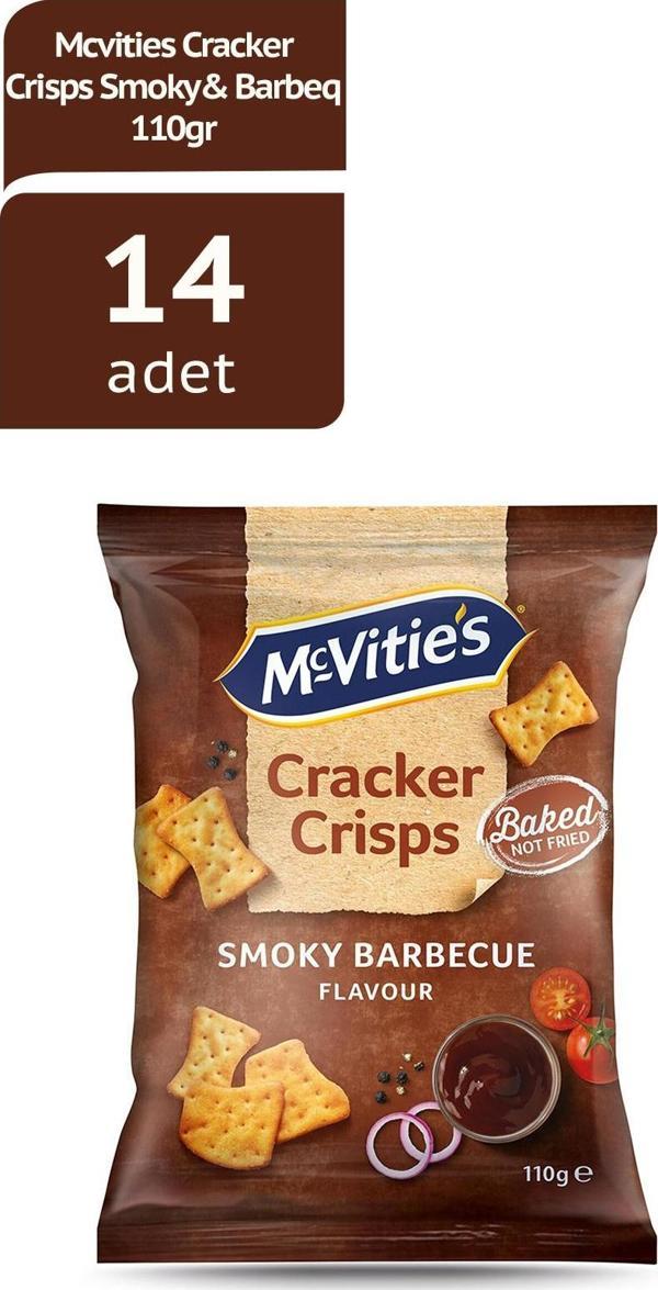 Mcv Cracker Crısps Smoky&Barbeq Barbekü Cips 110G X 14 Adet - Image 1