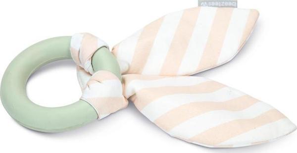 Beeztees Yavru Köpek Diş Oyuncağı, İçi Dolu Halka ve Kumaş, Kauçuk, Yeşil, 8,5cm - Image 1
