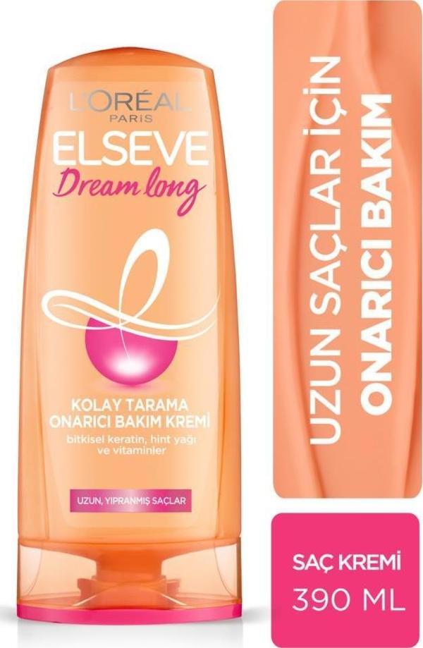 L'Oréal Paris Elseve Dream Long Kolay Tarama Saç Bakım Kremi 390 ml - Image 1