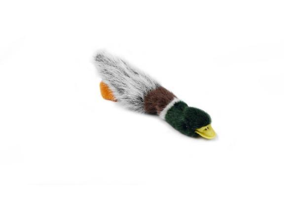 Beeztees Köpek Oyuncağı, İki Sesli, Ördek, Peluş, Yeşil/Kahverengi, 26x8x3cm - Image 1