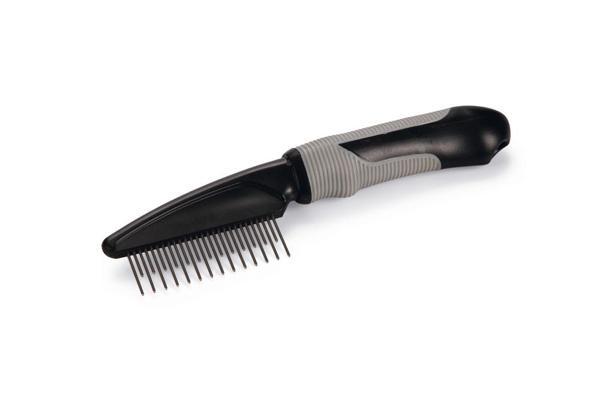 Beeztees Kısa ve Uzun Tüylü Kedi Tarağı, Siyah Gri, 21cm - Image 1
