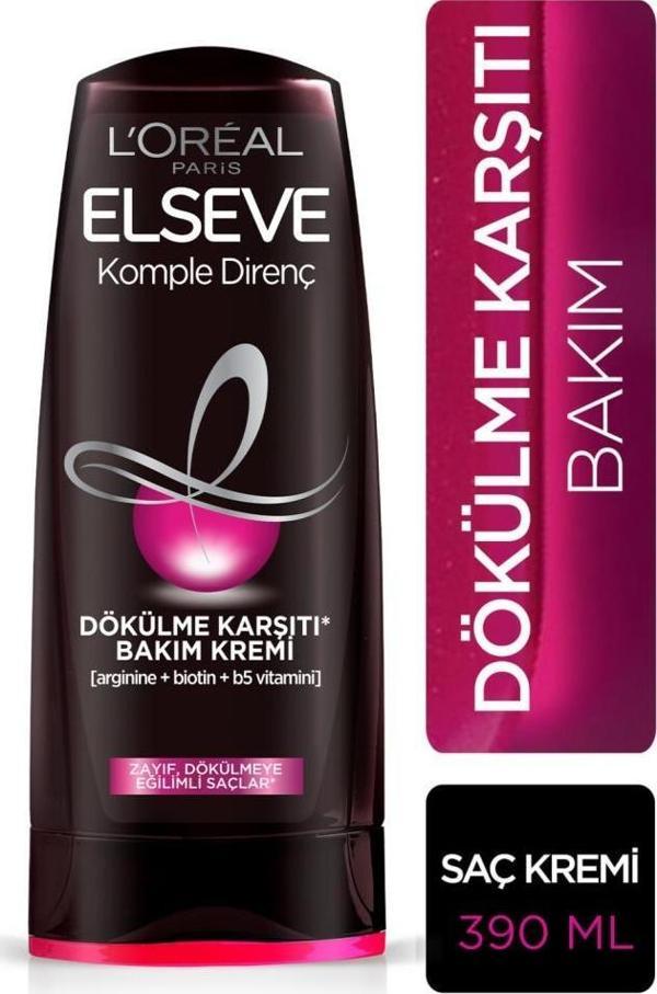L'Oréal Paris Elseve Komple Direnç Dökülme Karşıtı Bakım Kremi 390 ml - Image 1