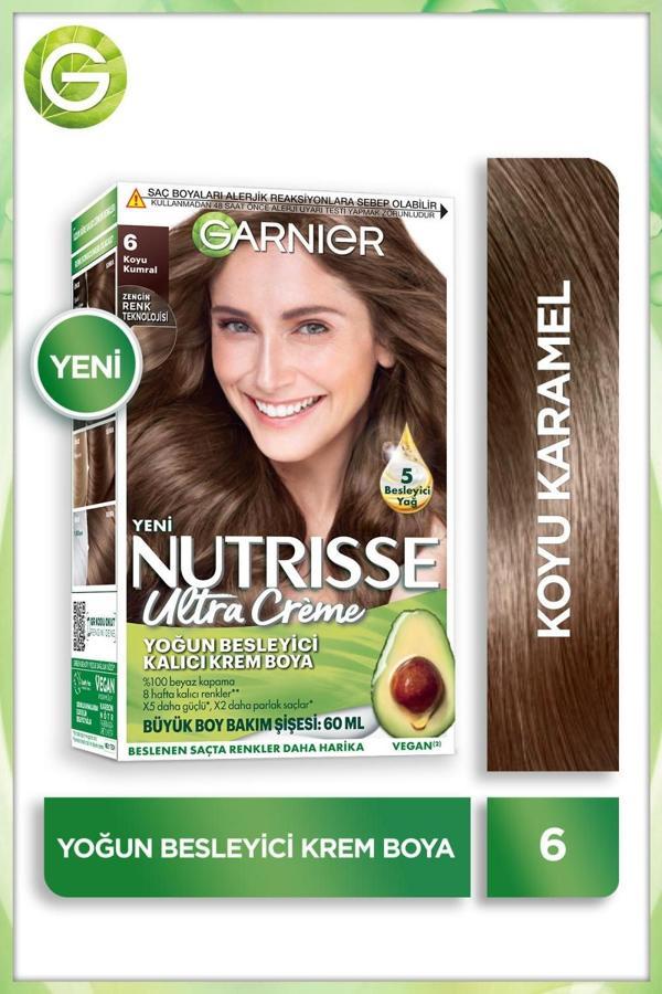 Garnier Nutrisse Yoğun Besleyici Kalıcı Krem Saç Boyası 6 Koyu Karamel - Image 1