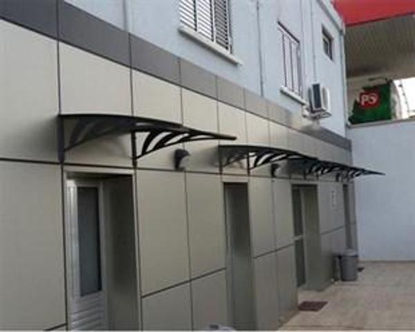 Transpaforza TF STD 1.12 Kapı Üstü Sundurma 120 X 100 Gri 3 mm Solid Levha - Image 1