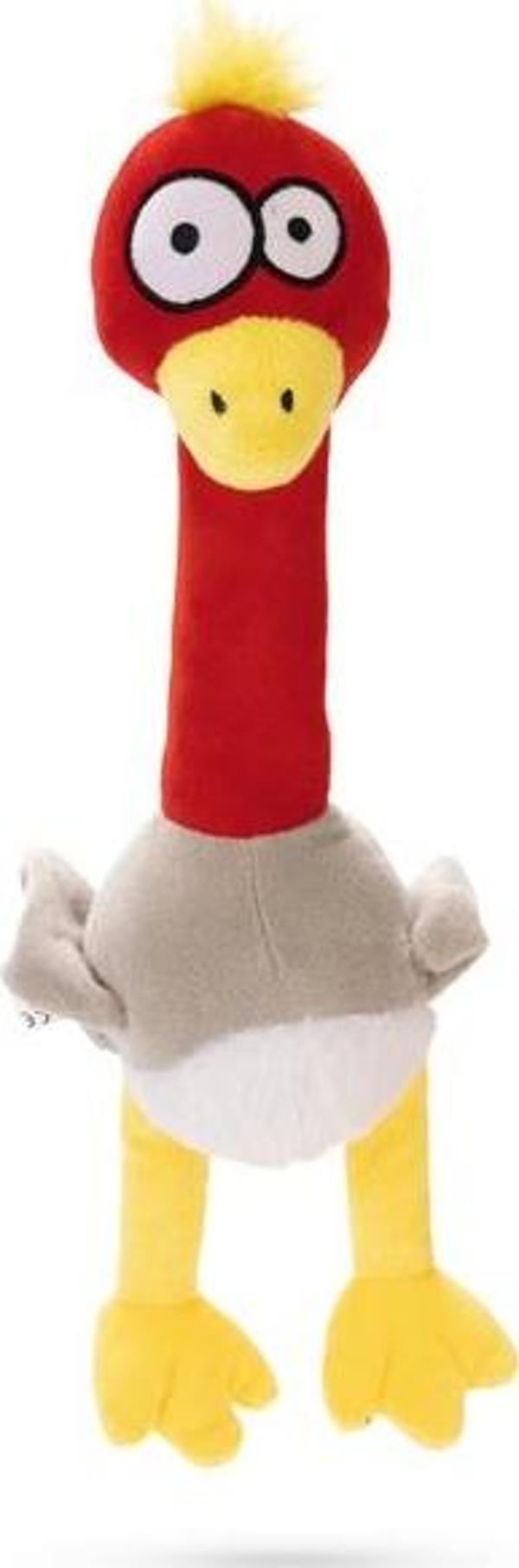 Beeztees Köpek Oyuncağı, Sesli, Papağan, Peluş, Gri, 38x10x8cm - Image 1
