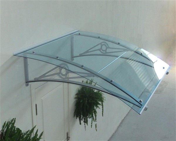 TF Prolüx Kapı Üstü 15,17 Alüminyum Ayaklı Sundurma 170 X 150 Yeşil 4 mm Solid levha - Image 1