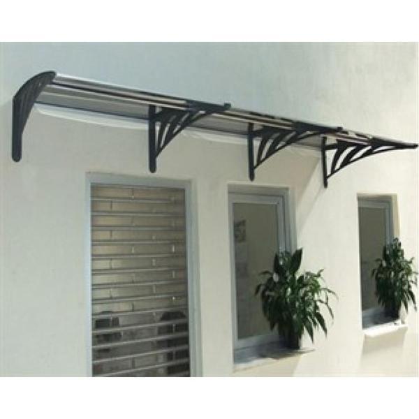Transpaforza TF STD 1.12 Kapı Üstü Sundurma 360 X 100 Gri 3 mm Solid levha - Image 1