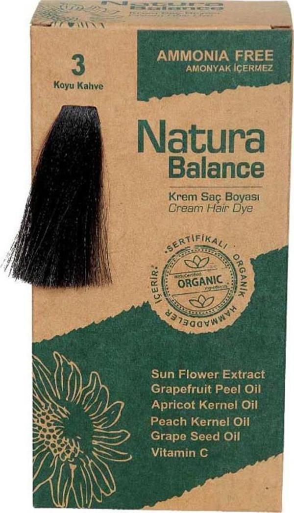 NATURA BALANCE SAÇ BOYASI 3 KOYU KAHVE - Image 1